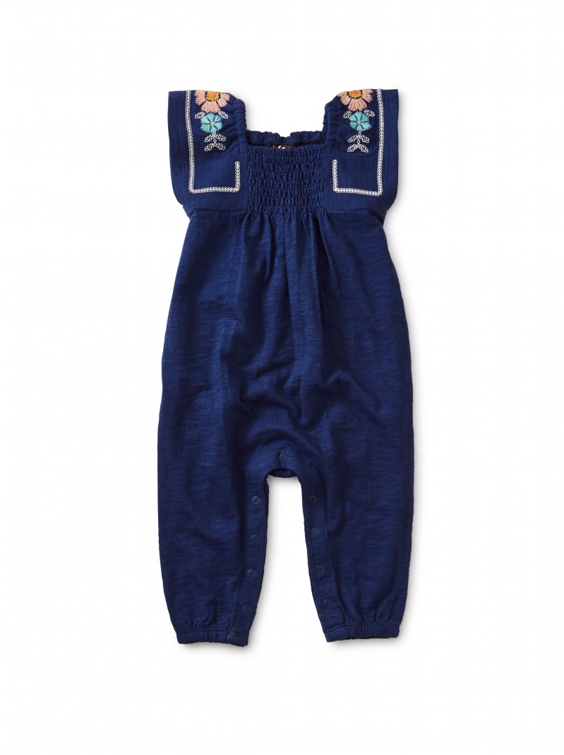 Jump Around Embroidered Romper