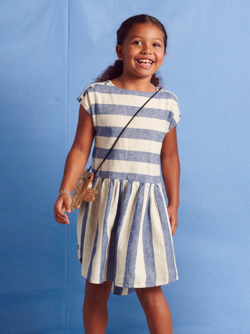 Button Shoulder Dress