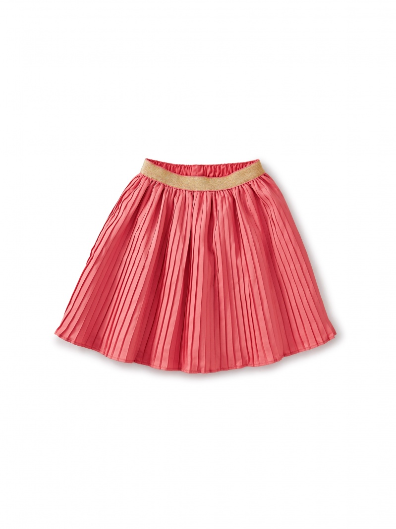 Metallic Waist Pleated Skirt
