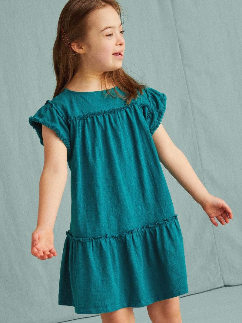 Tiered Tassel Trim Dress