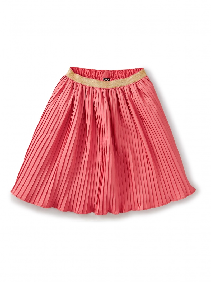 Metallic Waist Pleated Skirt