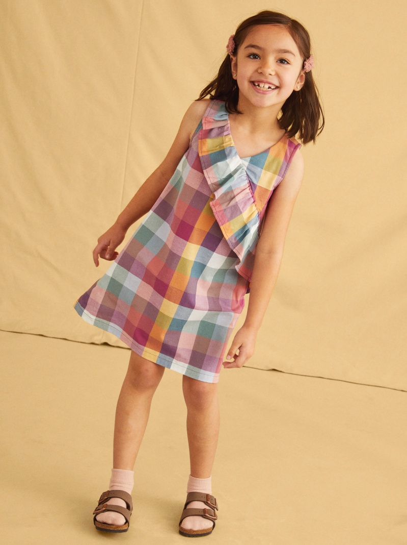 Madras Ruffle Dress
