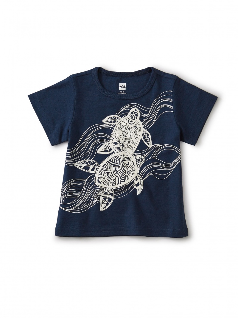 Turtle Graphic Baby Tee