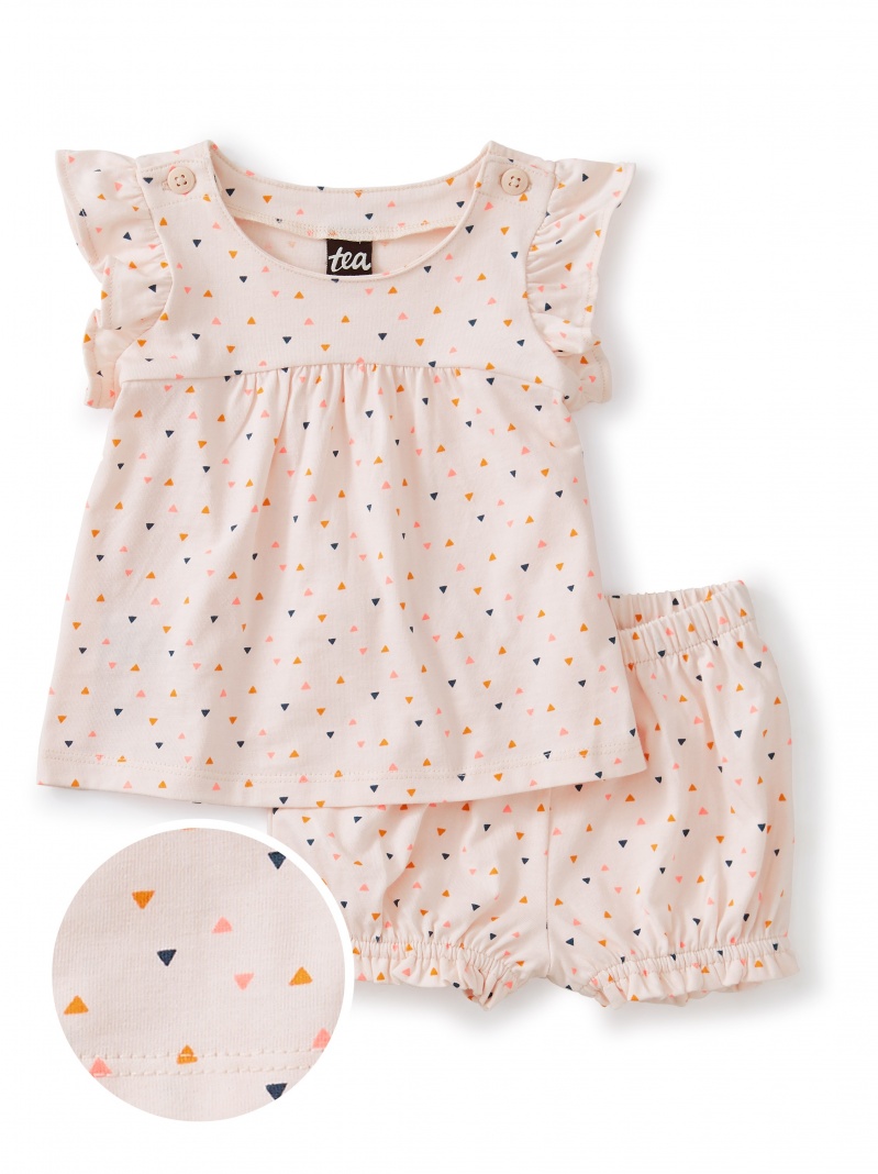 Button Shoulder Baby Set