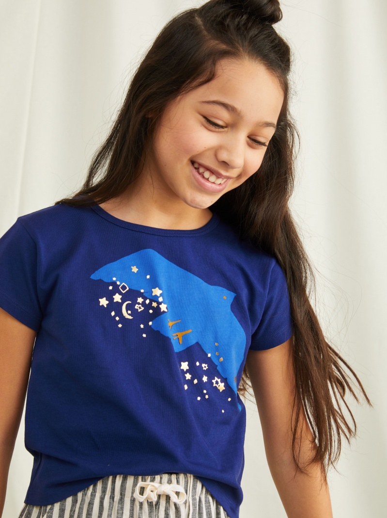 Metallic Night Flight Graphic Tee