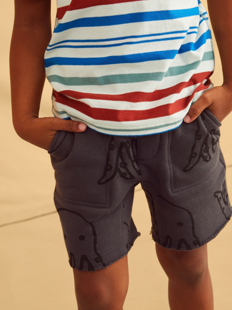 Printed Knit Gym Shorts