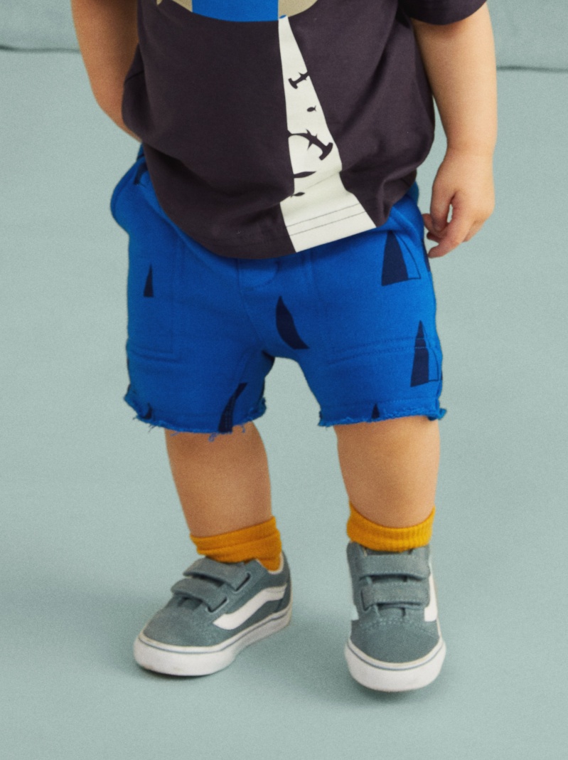 Printed Knit Gym Baby Shorts