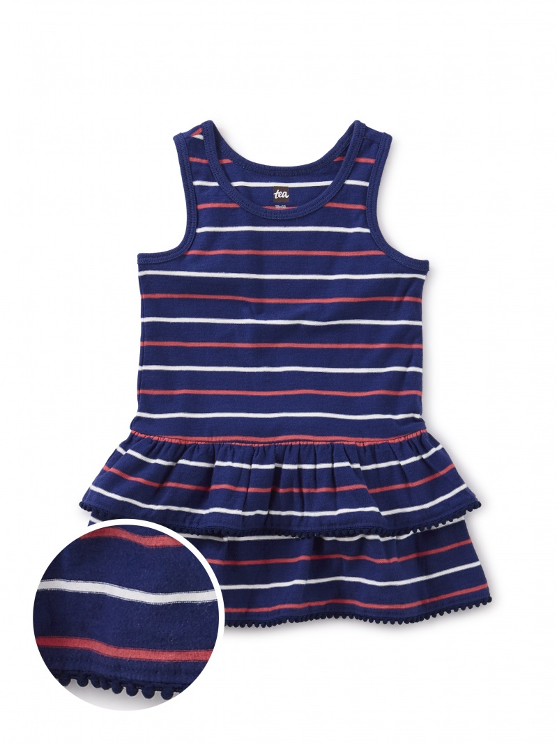 Pom Pom Trim Baby Dress