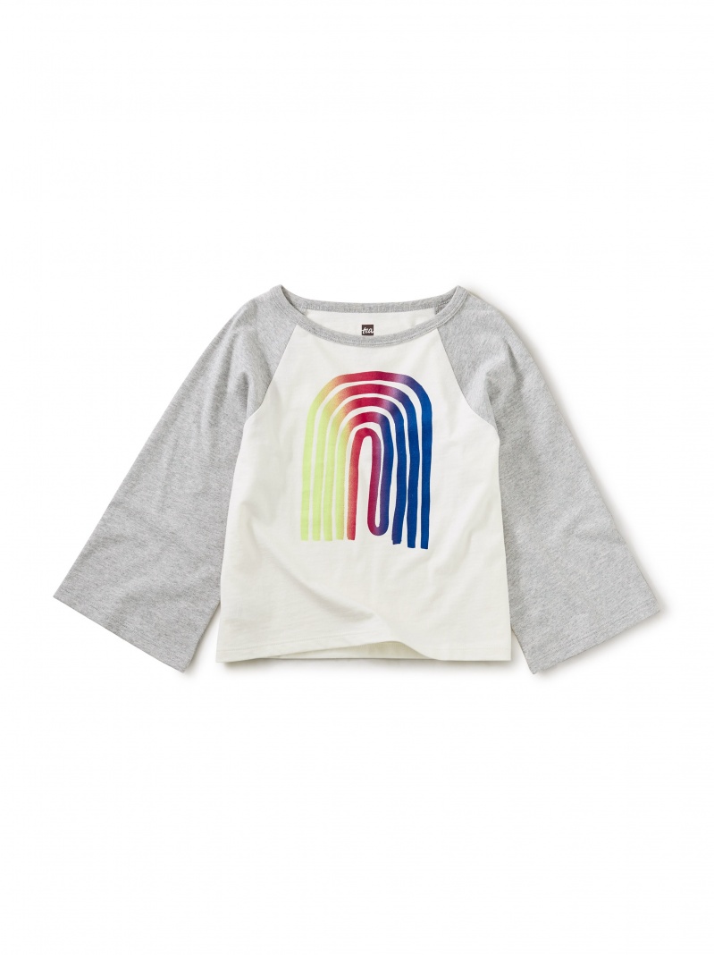 Rainbow Curve Raglan Graphic Tee