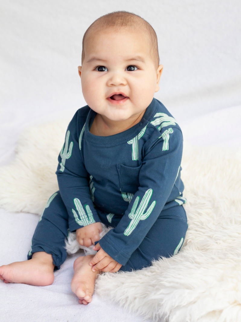 Printed Pocket Romper