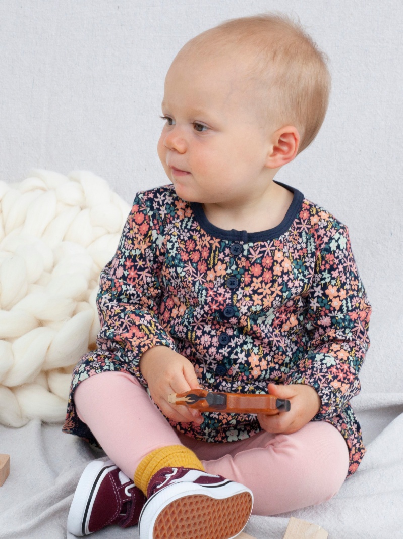 Button Front Baby Dress