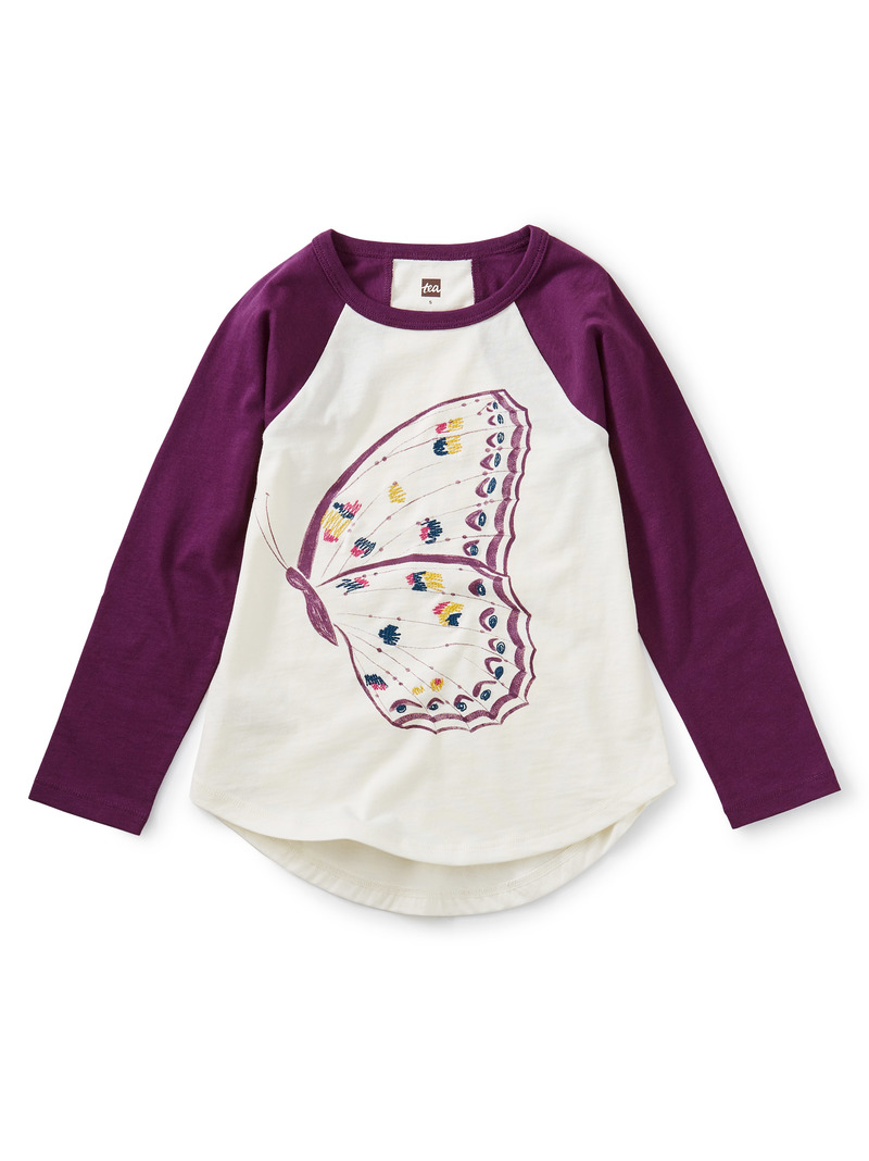 Butterfly Raglan Graphic Tee