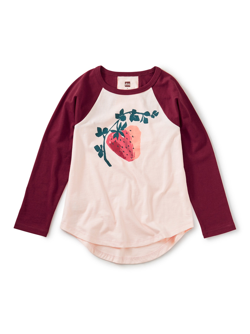 Juicy Strawberry Raglan Graphic Tee
