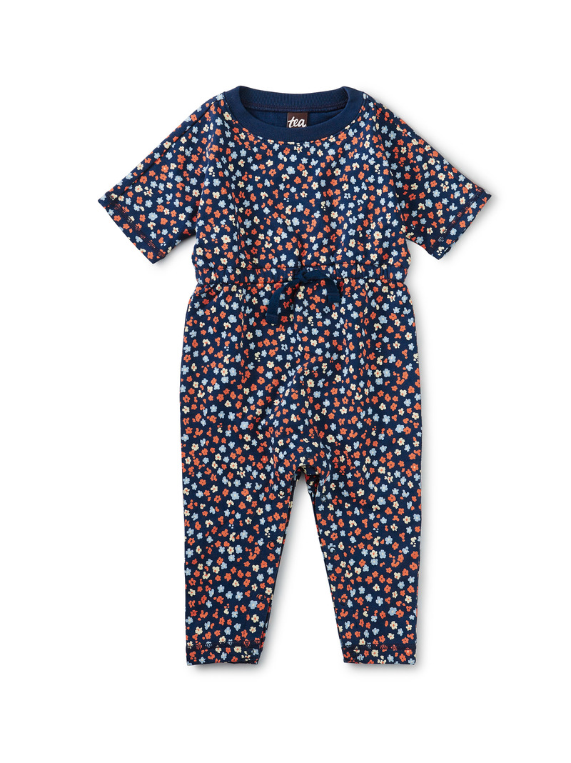 Tie Waist French Terry Romper