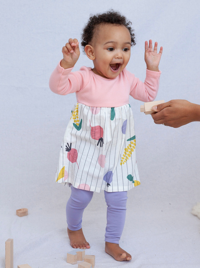 Print Mix Baby Dress