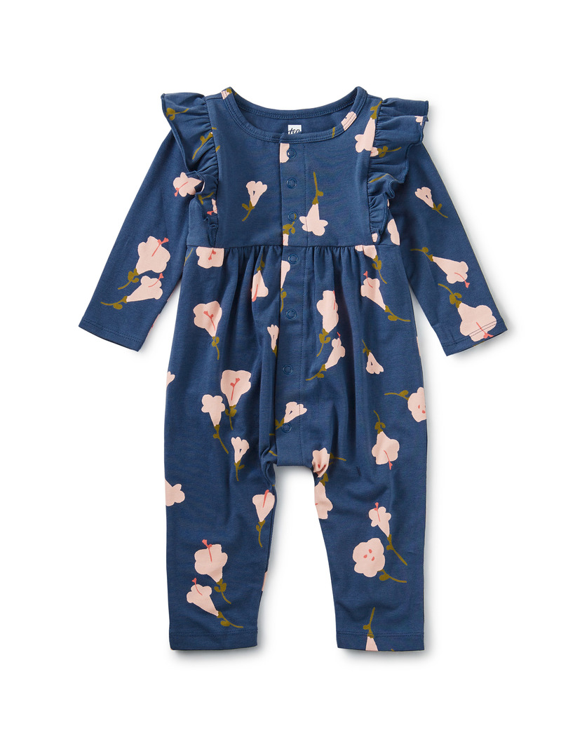 Snap Front Ruffle Romper