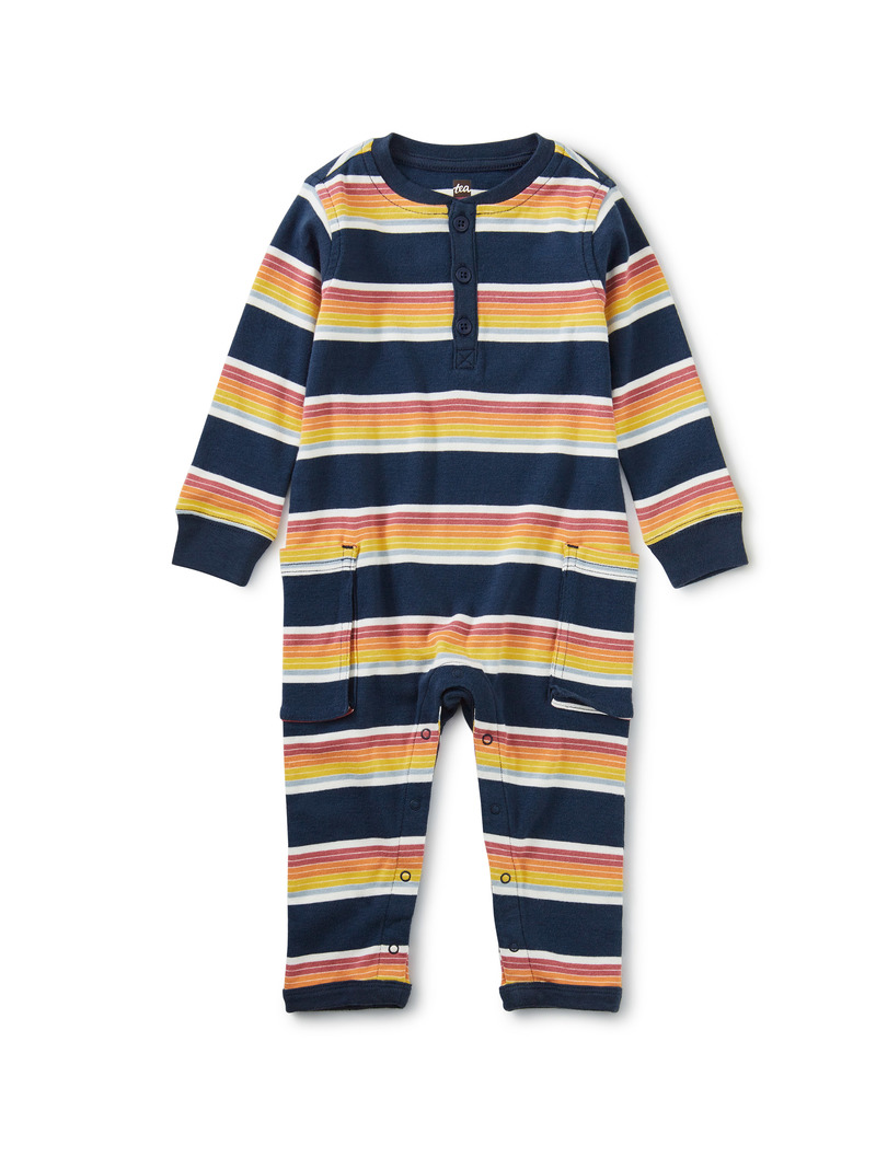 Striped Cargo Romper
