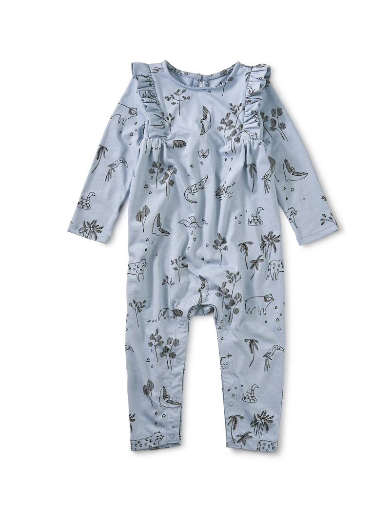 Printed Ruffle Romper