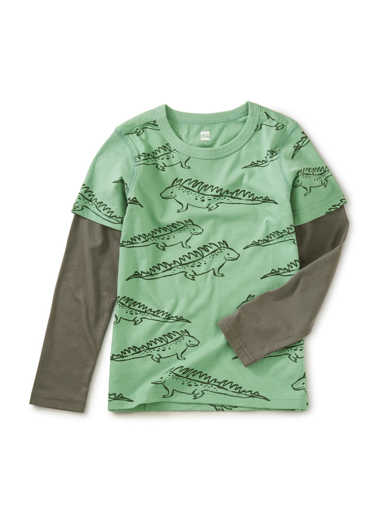Printed Layered Sleeve Tee