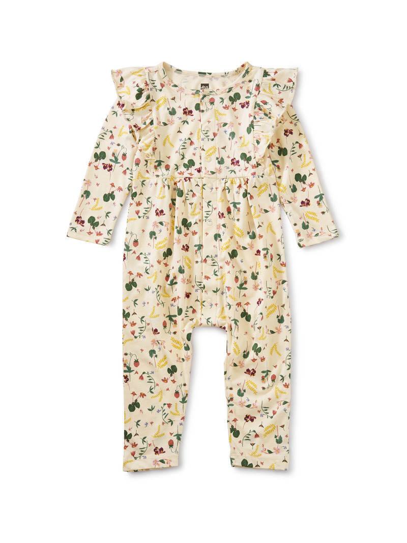 Snap Front Ruffle Romper