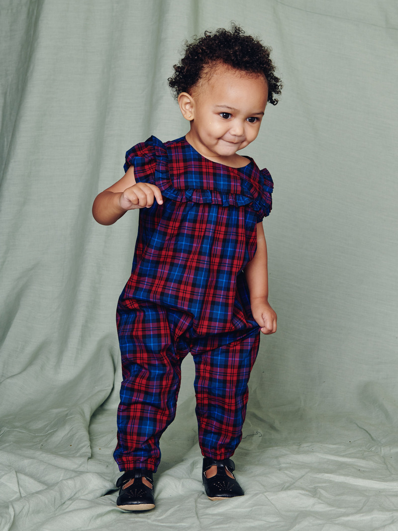 Family Plaid Ruffle Romper