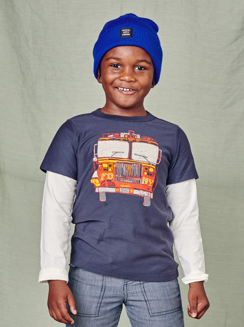 Fire Truck Layered Graphic Tee
