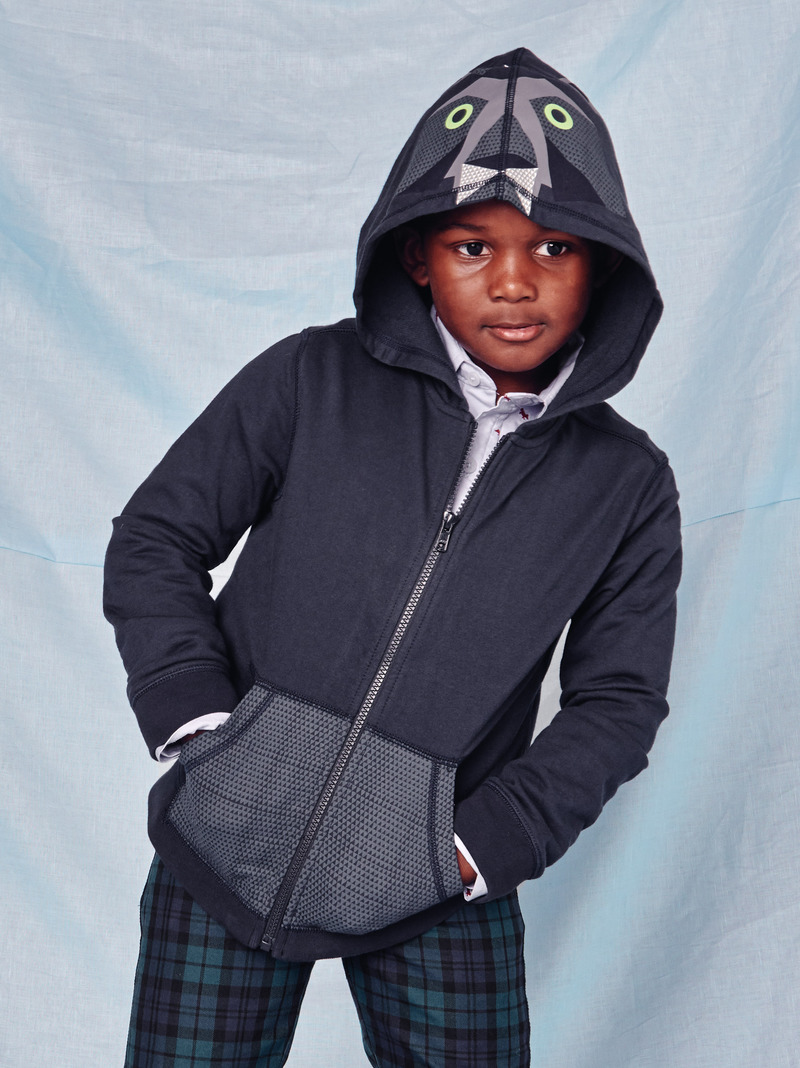 Bear Graphic Zip Hoodie