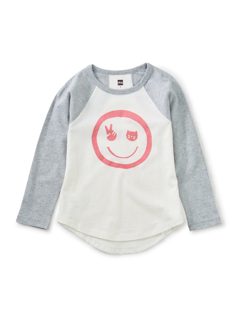 Smile Graphic Raglan Tee