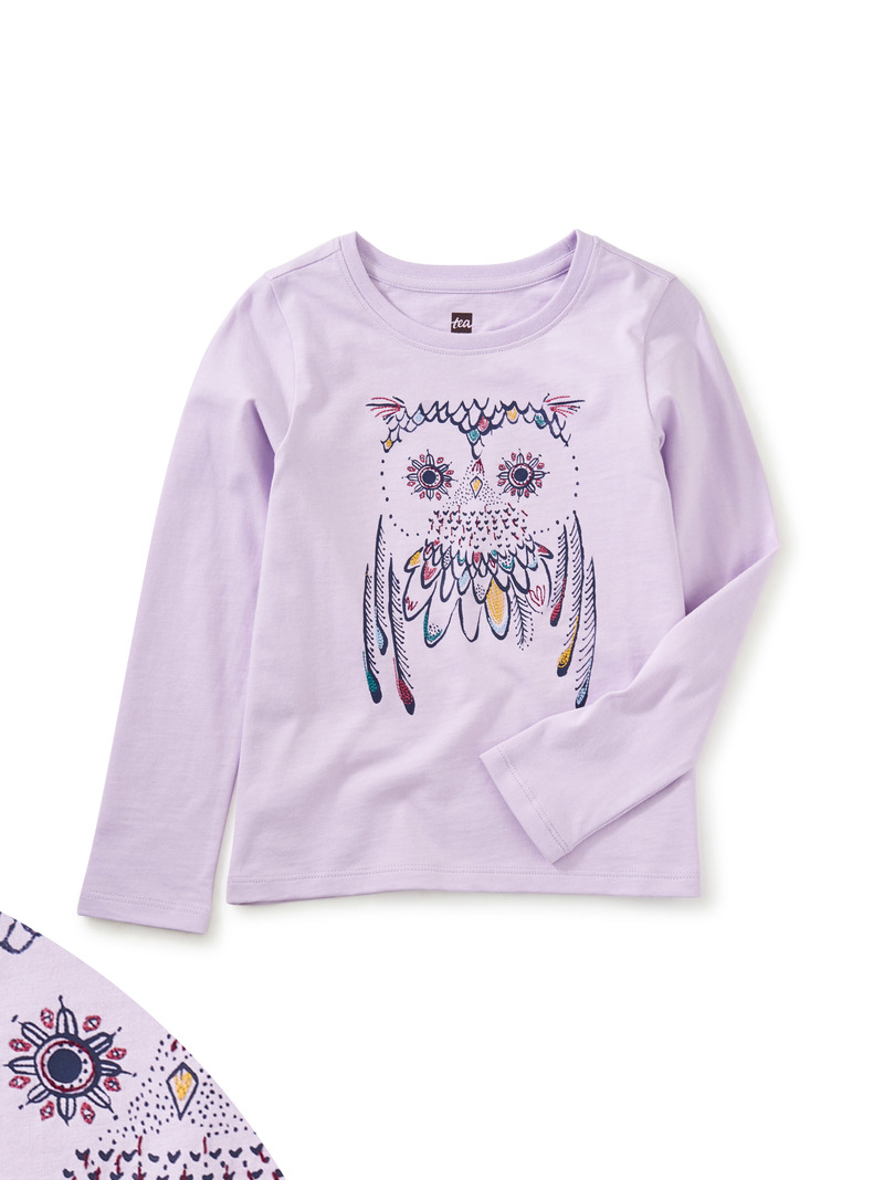 Embroidered Owl Graphic Tee