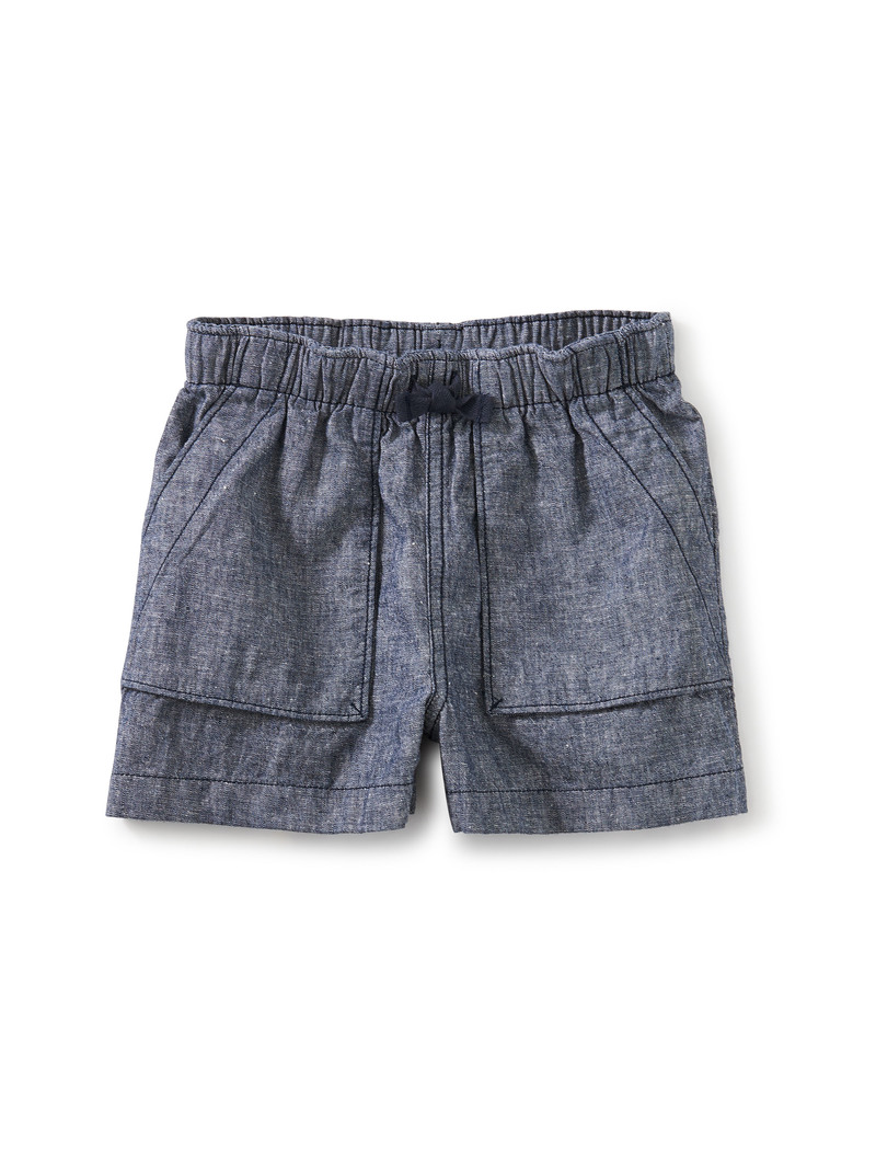 Chambray Pocket Shorts