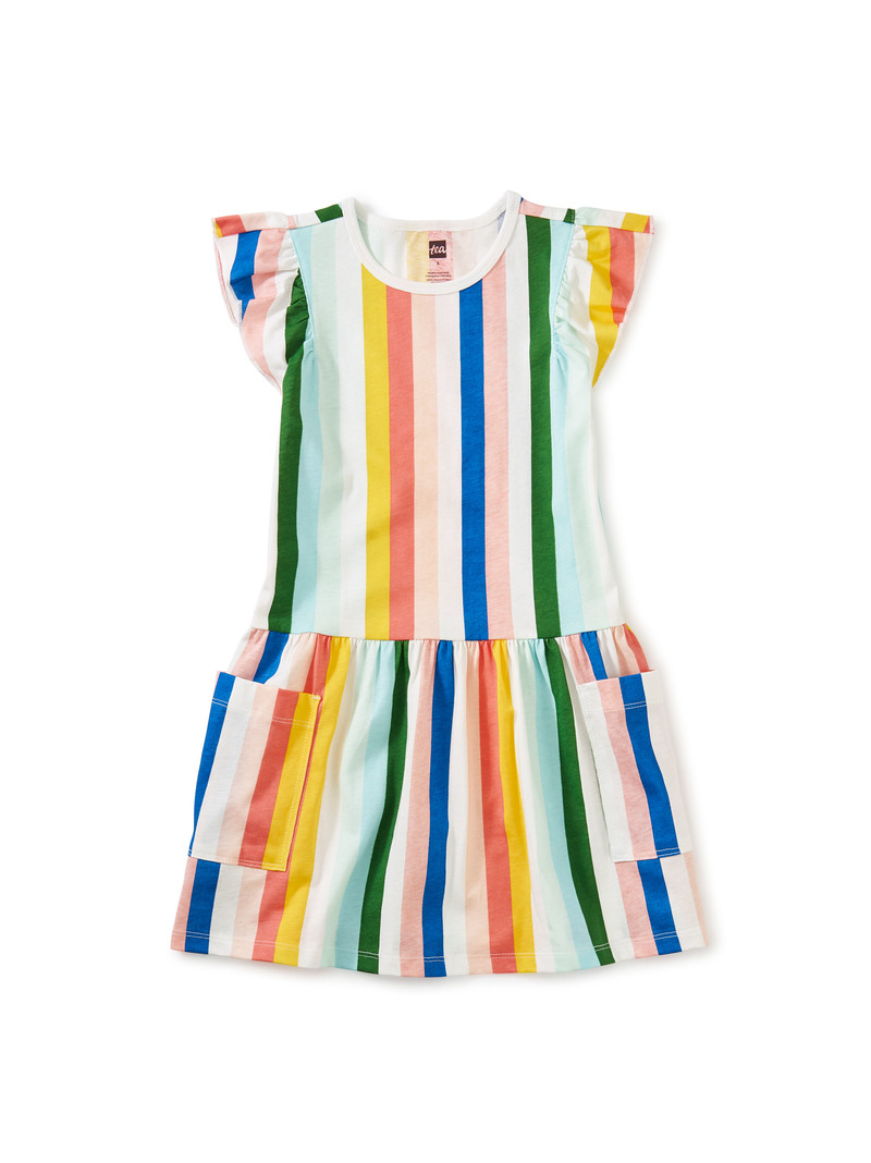 Flutter Sleeve Pocket Dress