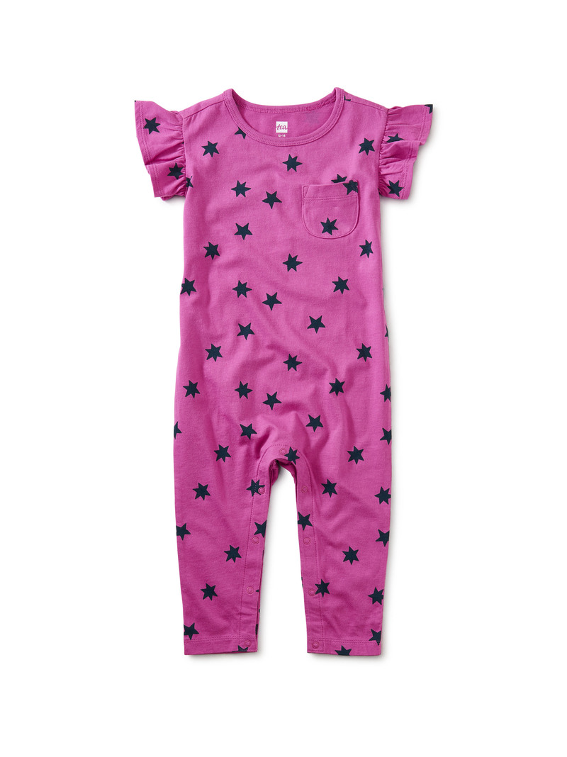 Ruffle Sleeve Baby Romper