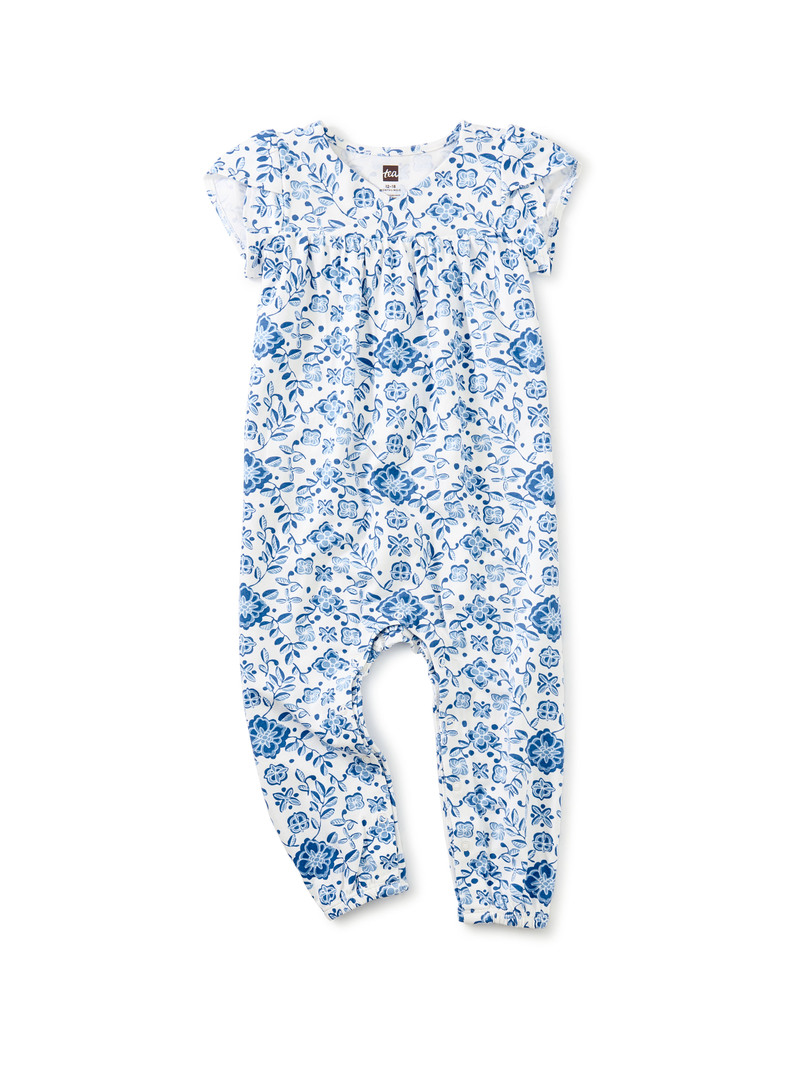 Tulip Sleeve Wrap Baby Romper