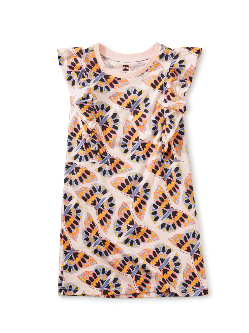 Short Sleeve Ruffle Dress
