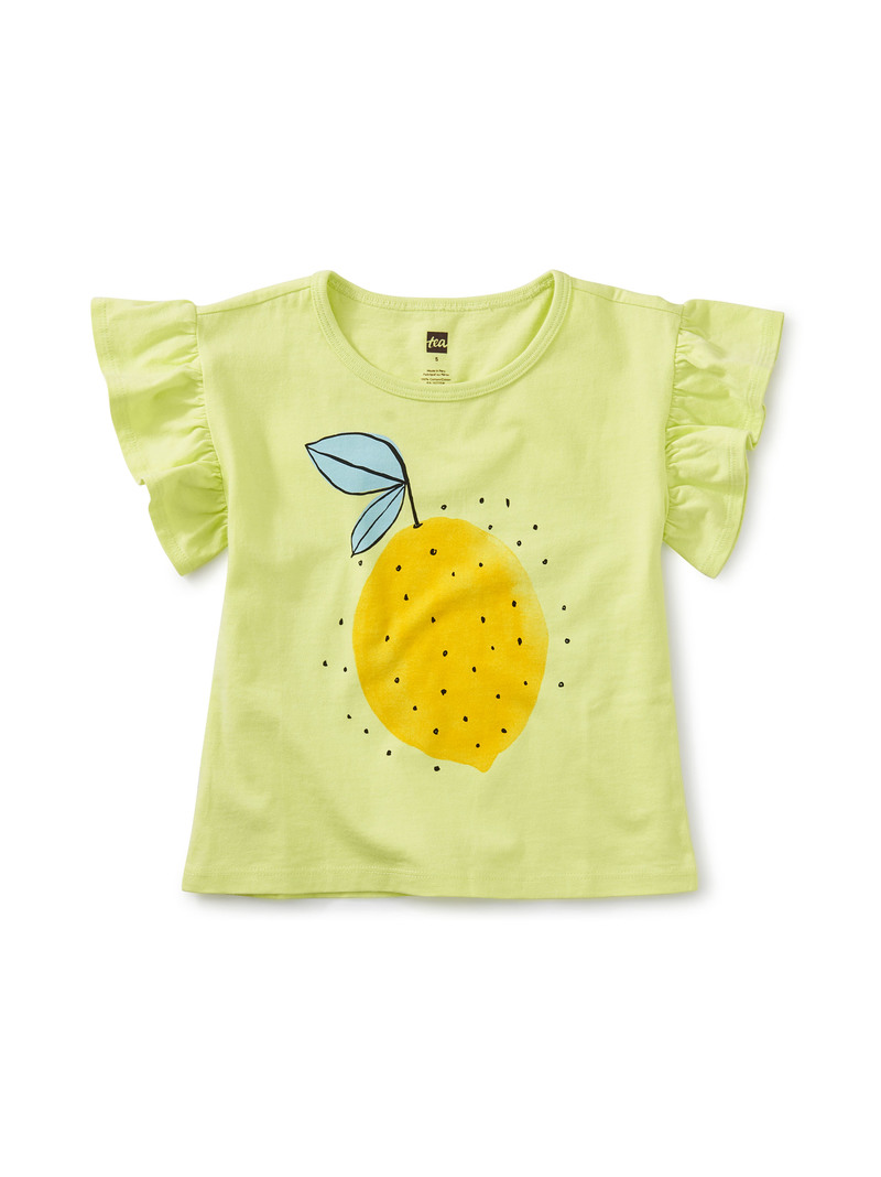 Lemon Fresh Flutter Sleeve Tee