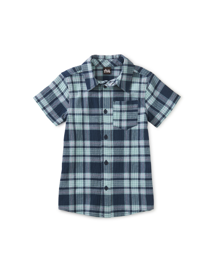 Plaid Button Up Woven Shirt