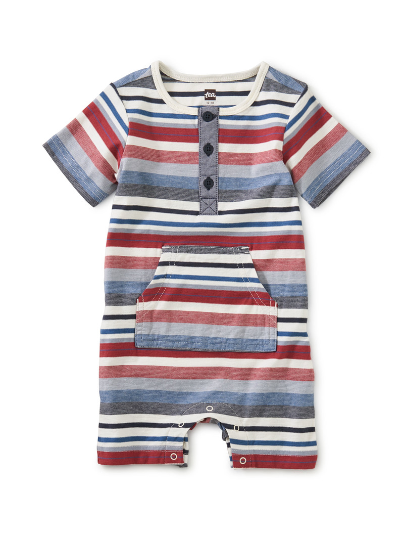 Henley Pocket Baby Romper