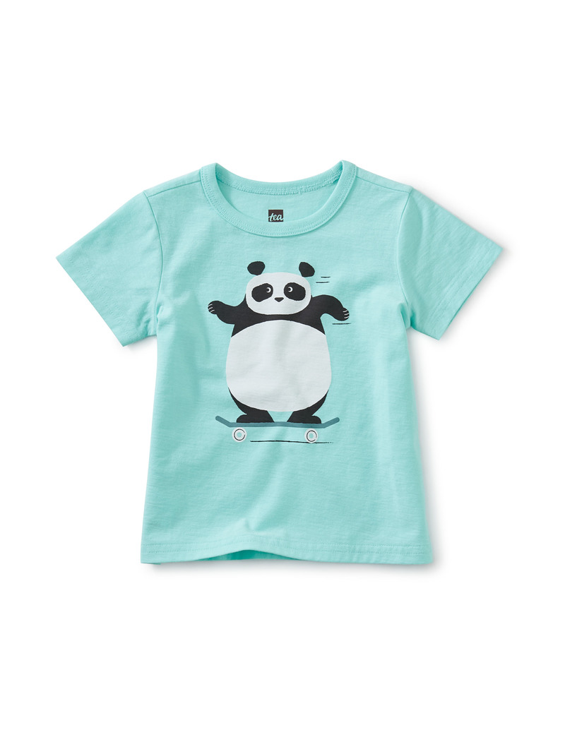 Skating Panda Graphic Tee