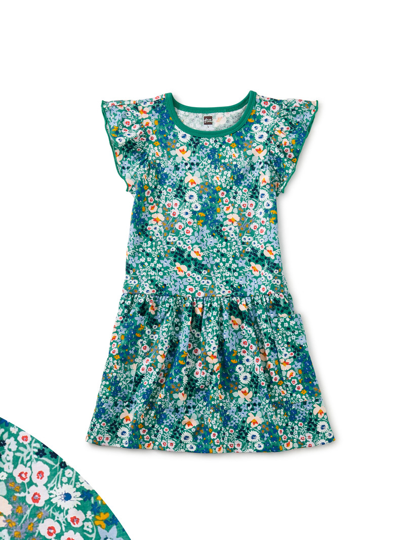 Flutter Sleeve Pocket Dress