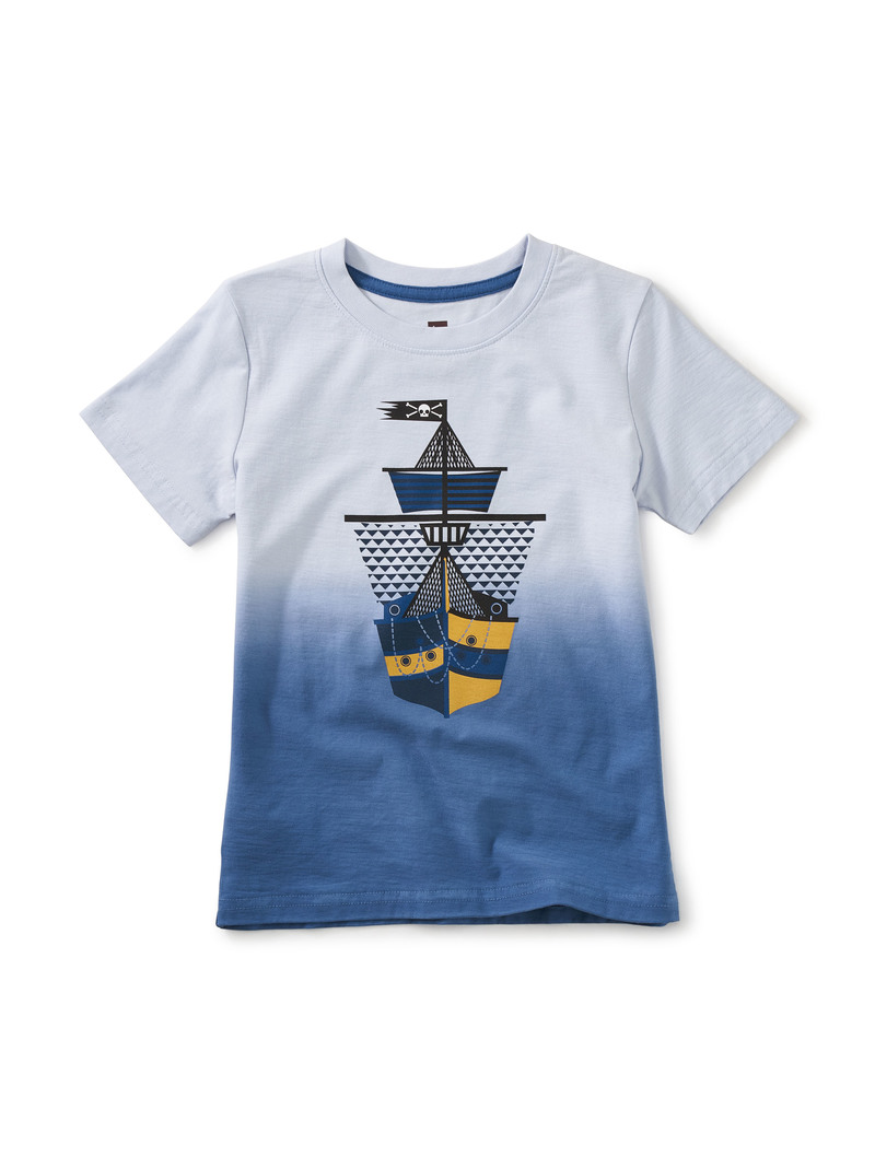 Dip Dye Ship Shape Graphic Tee