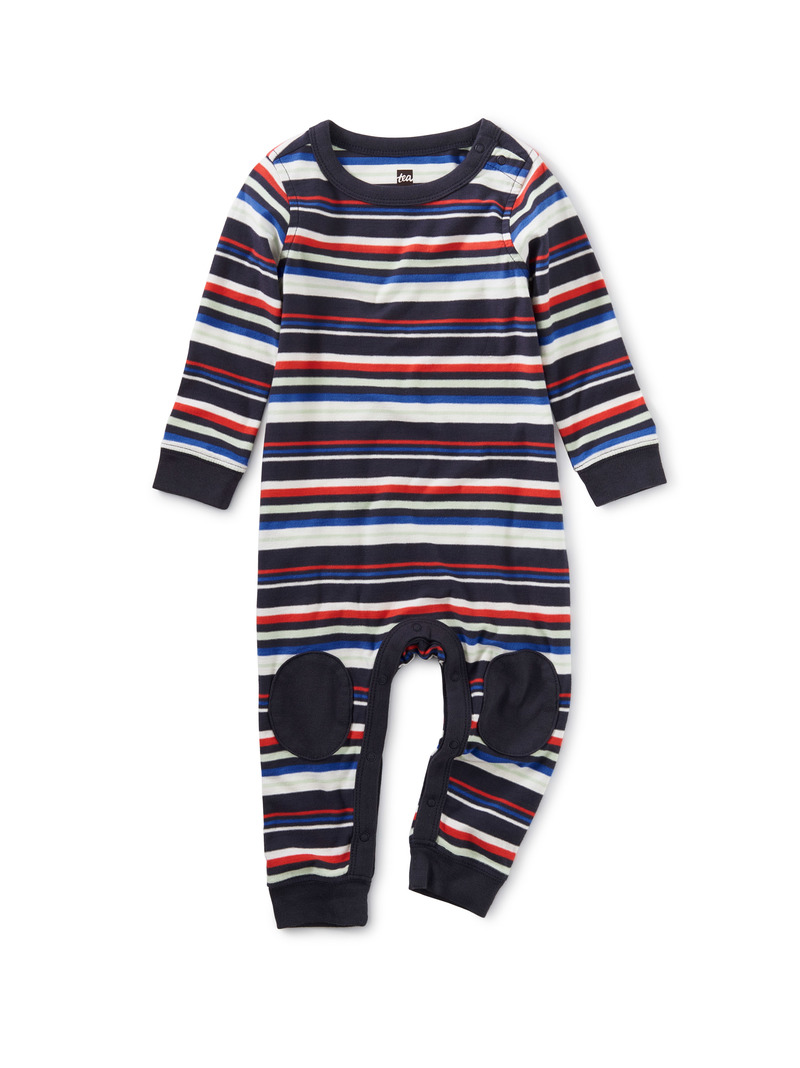 Knee Patch Baby Romper