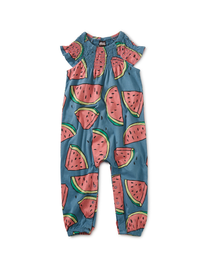 Smocked Sleeve Baby Romper