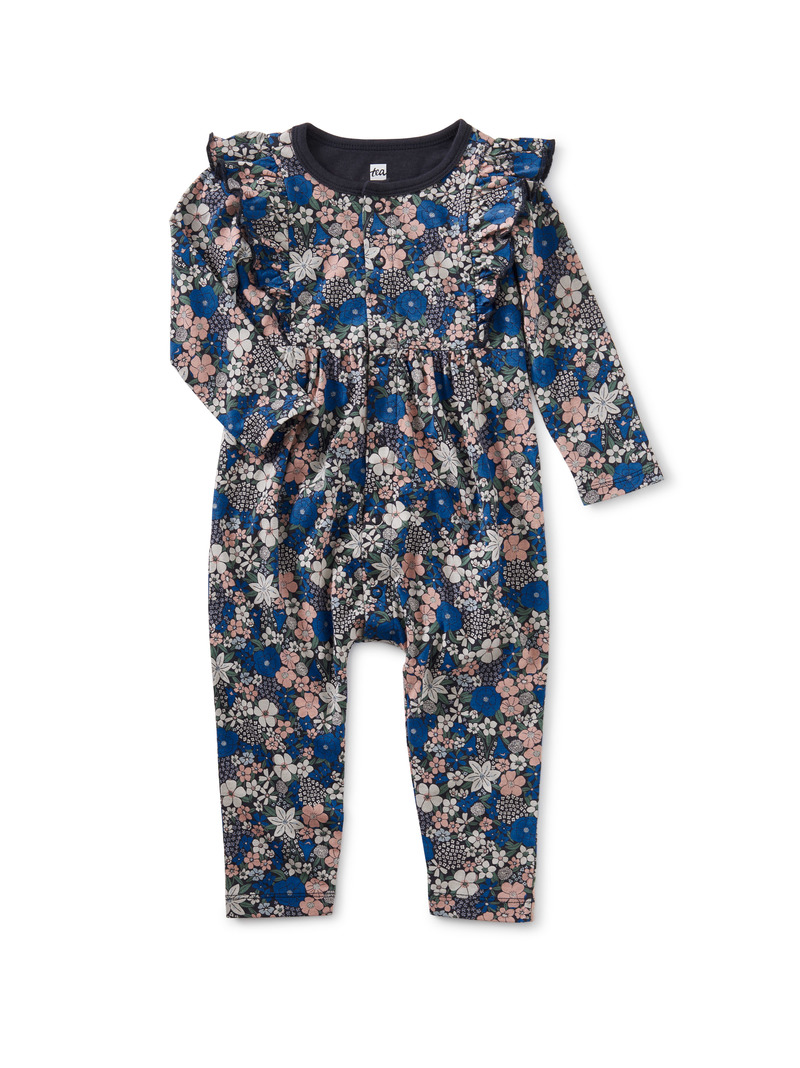 Ruffle Shoulder Baby Romper