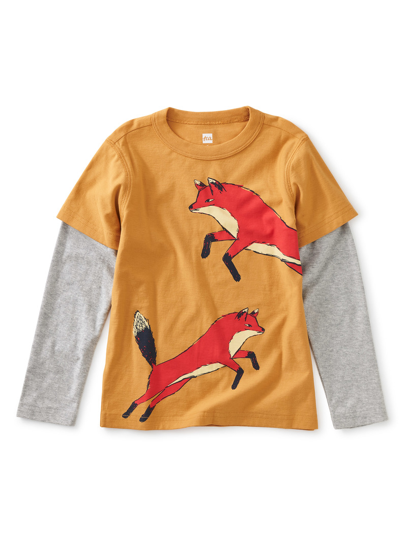 Fox Hop Layered Graphic Tee
