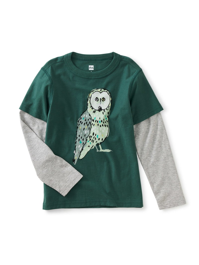 Guess Hoo Layered Graphic Tee