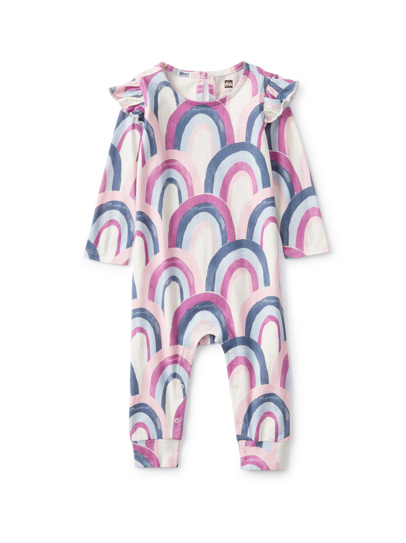 Ruffle Shoulder Baby Romper