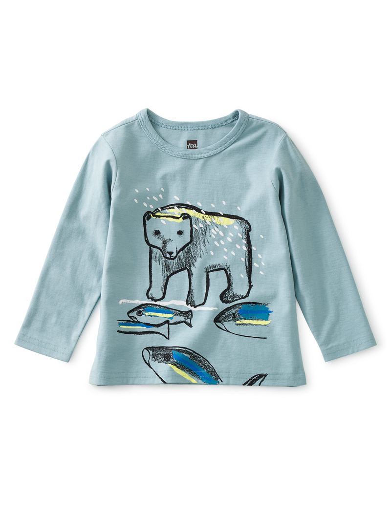 Fishing Bear Baby Graphic Tee
