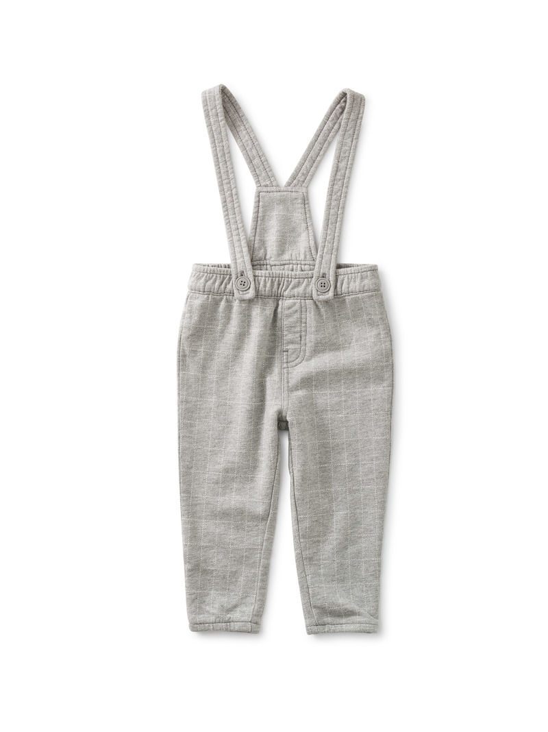 Windowpane Plaid Baby Overalls