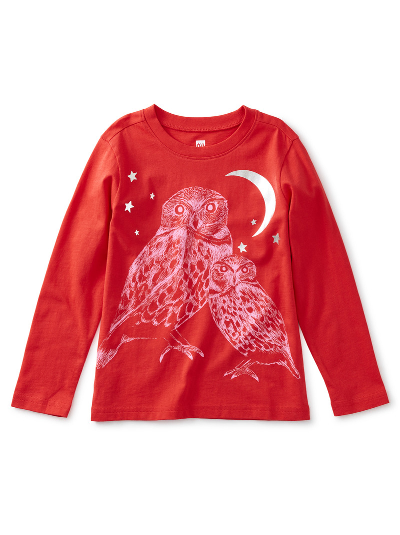 Metallic Owl Graphic Tee