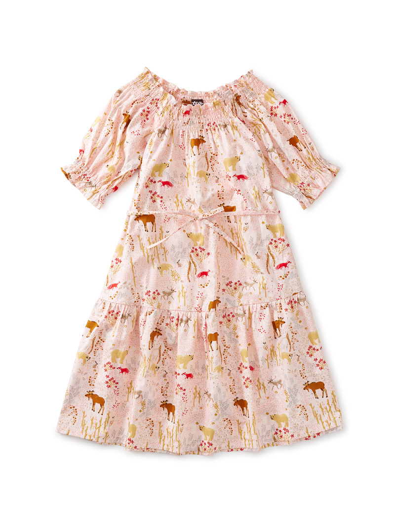 Puff Sleeve Midi Dress